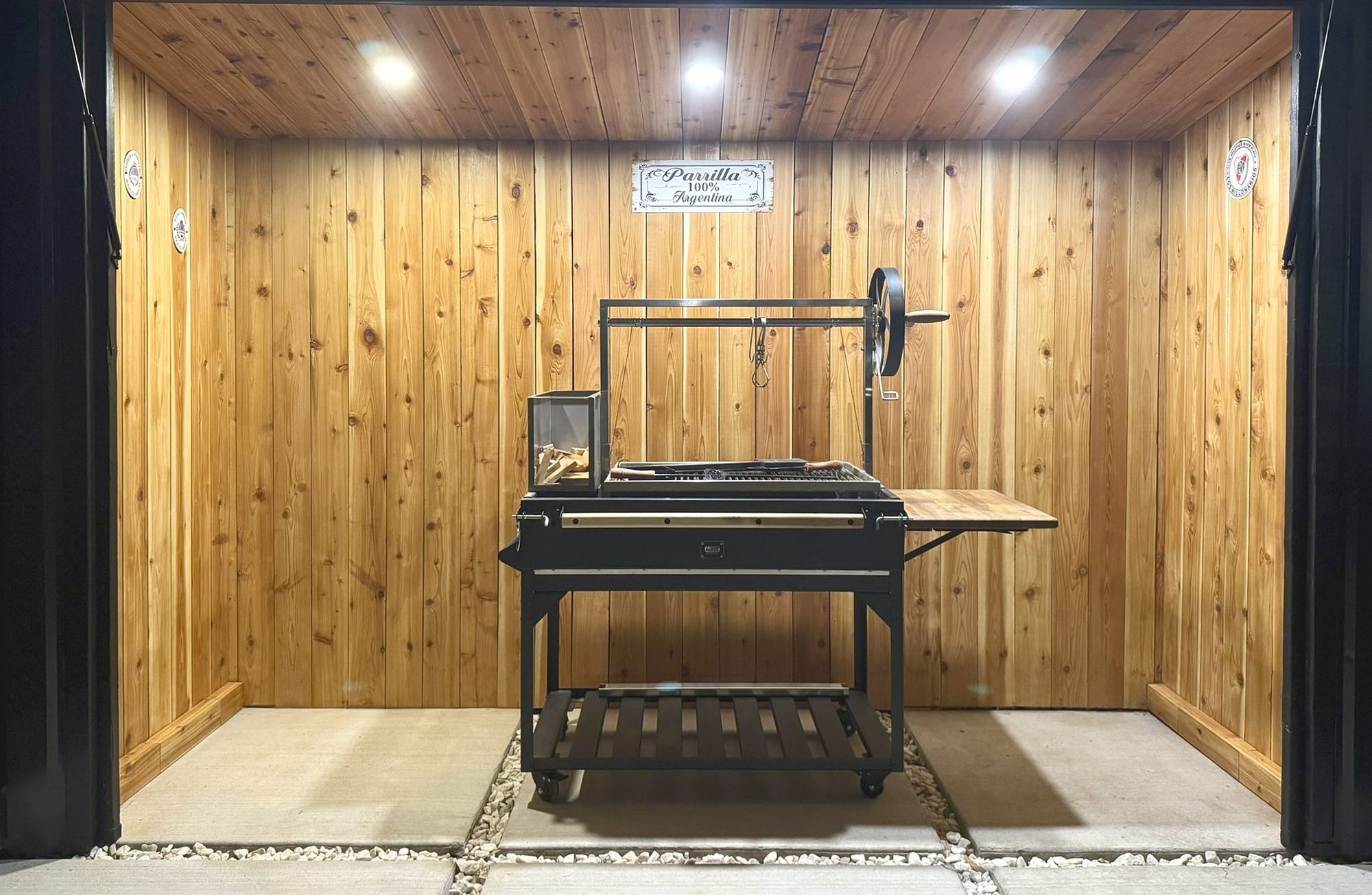 Cedar interior and grill
