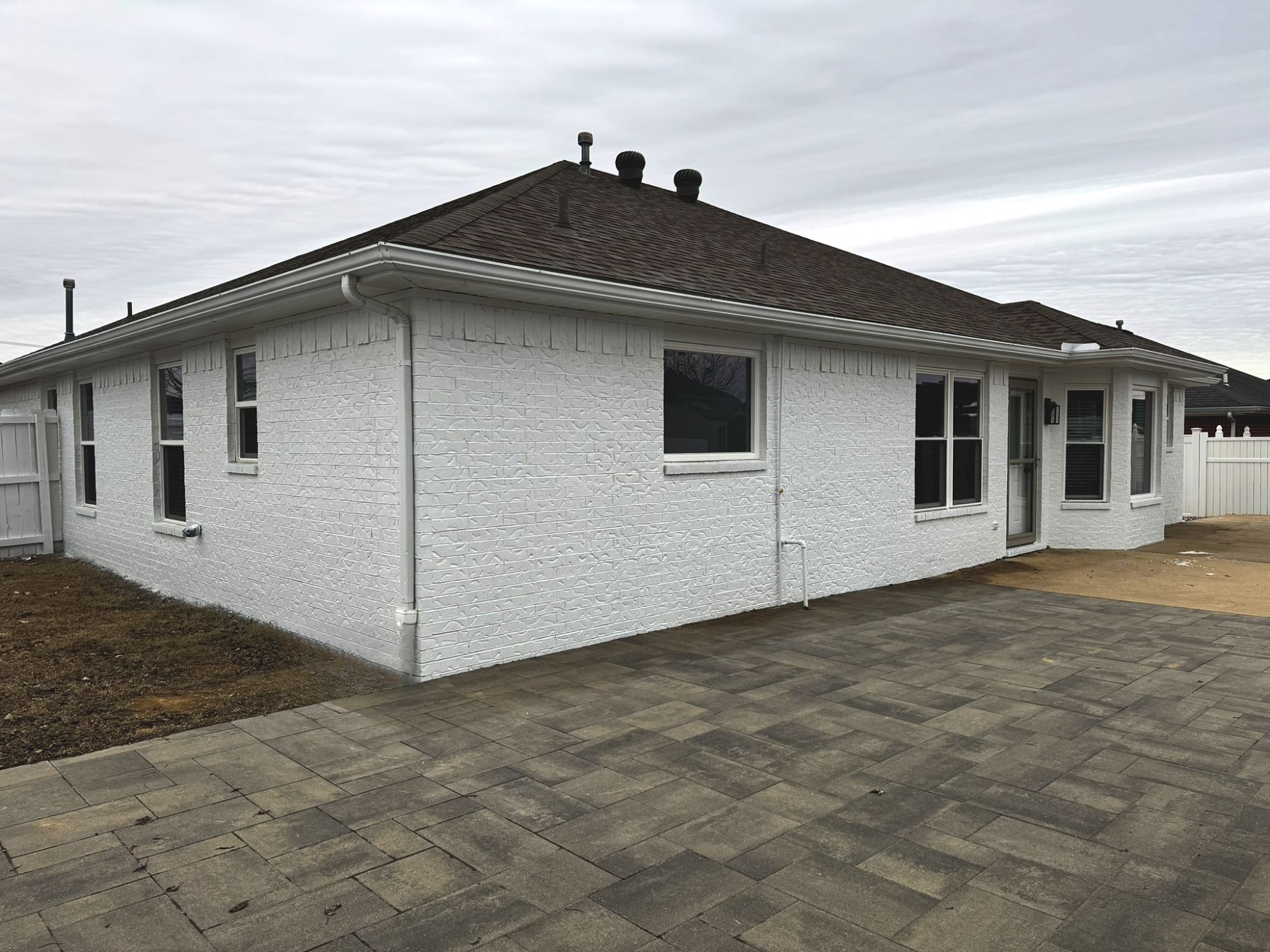 Back of the house and new patio