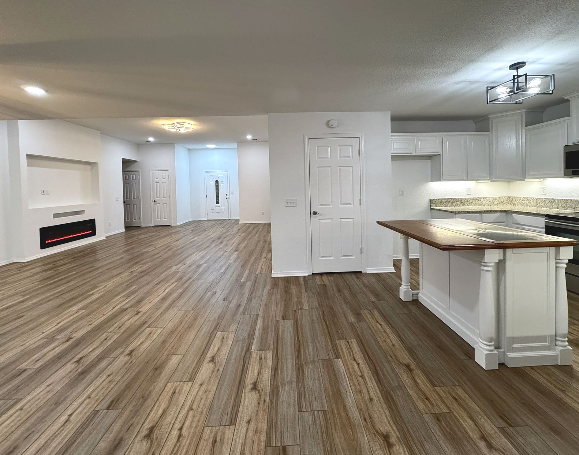 Kitchen open to the living room