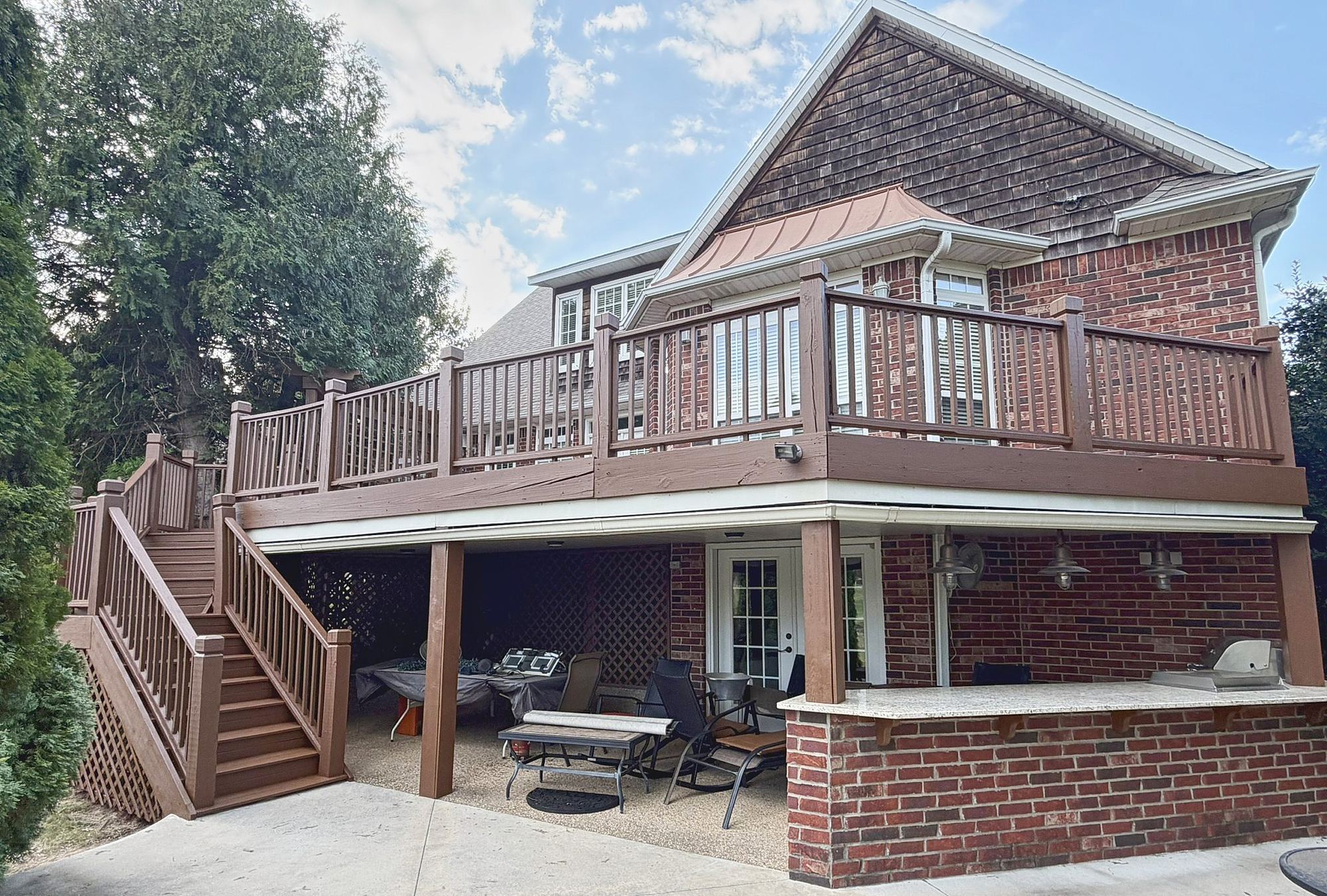 The restored deck