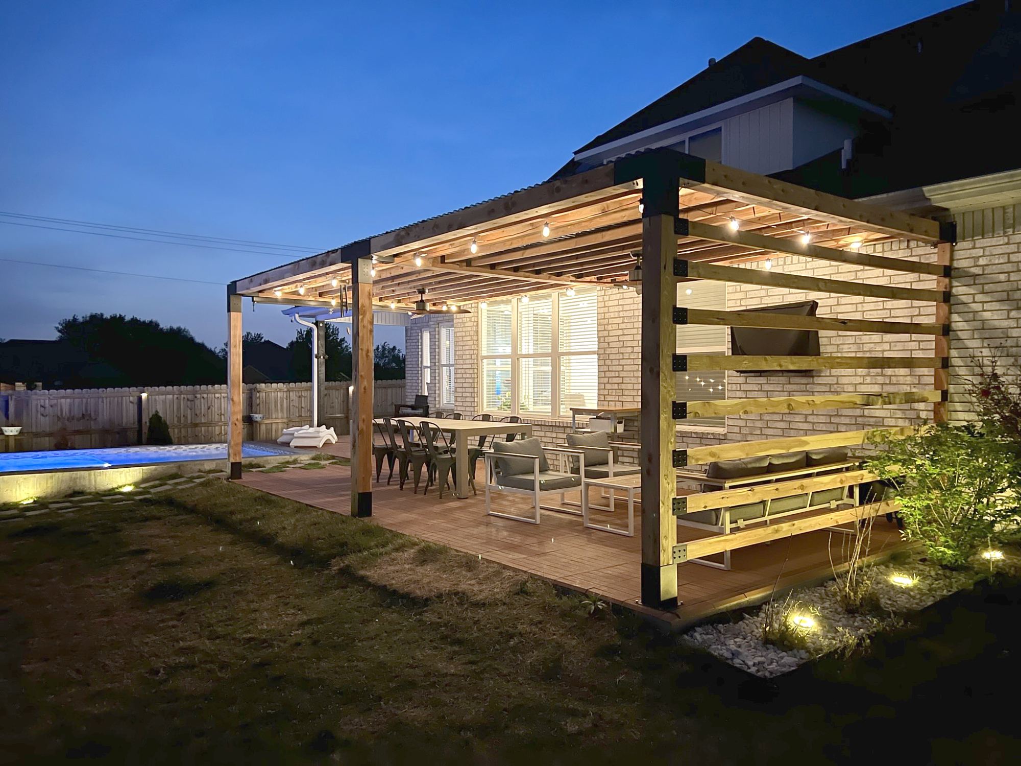 Pergola at dusk